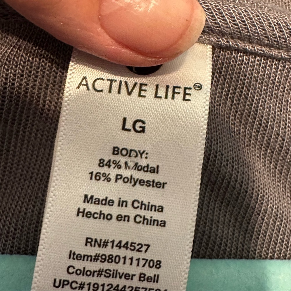 Active Life Women's Long Sleeve Pullover Sweatshirt - Charcoal - Picture 5 of 5